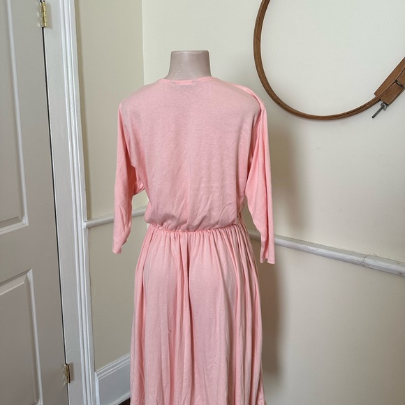 Plus Sized Vintage French Navy Dress - Picture 4 of 6